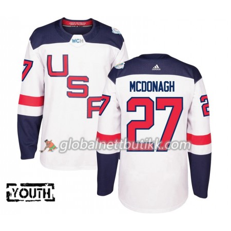 USA Hockeydrakt Ryan McDonagh 27 World Cup i ishockey 2016 Hvit Premier - Barn